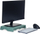 Mbajtëse monitori Bakker Elkhuizen Q-riser 50, ergonomike, 5 cm lartësi, jeshile