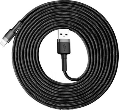 Kabllo Baseus USB-A - Lightning, 3 m, e zezë