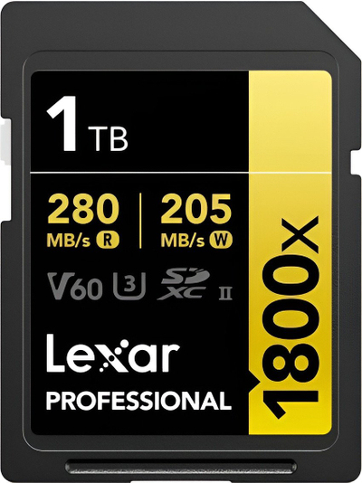 Kартичка за меморија Lexar Professional 1800x SDXC Gold Series, 1TB, UHS II V60