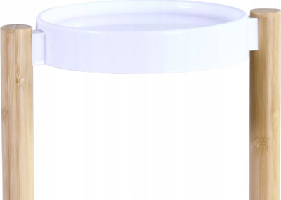 Stendë lulesh Kesper Flower Stand, 70x34x28 cm, bambu dhe plastikë, kafe
