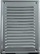 Grilë ventilimi e jashtme airRoxy 14/21, çelik inox, katrore, argjendi