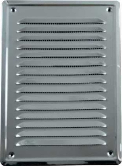 Grilë ventilimi e jashtme airRoxy 14/21, çelik inox, katrore, argjendi