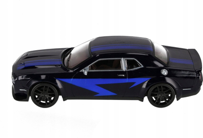 Lodër makinë sportive me motor pull back, plastike, për fëmijë 3+, e zezë