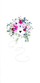 Kartolinë urimi DL Greeting Card OG02 Bouquet, 200 g/m2, e bardhë