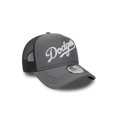 Kapele New Era 9FORTY A Frame Trucker LA Dodgers, rrjetë, gri e errët