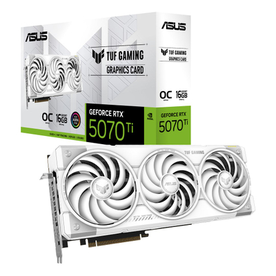 Kartë grafike Asus TUF RTX 5070 Ti, 16GB, GDDR6X, e bardhë