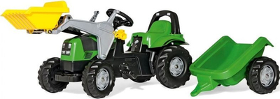 Traktor lodër Rolly Toys Deutz-Fahr Kid me rimorkjo, jeshil