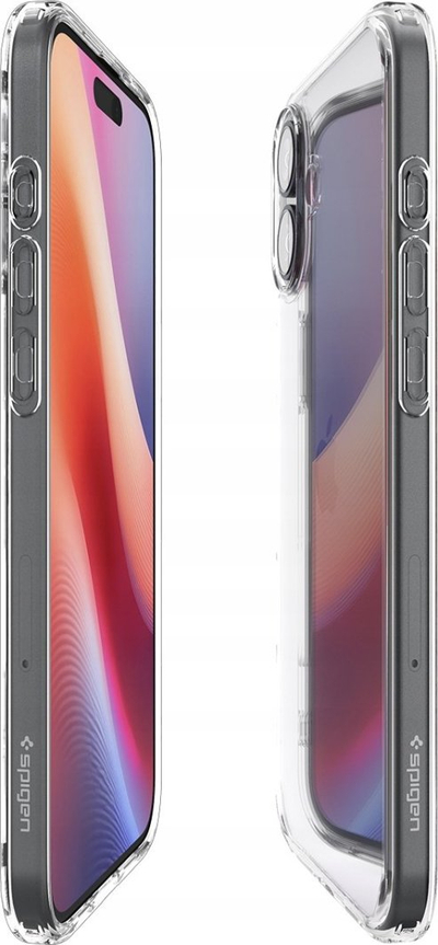 Mbështjellës telefoni Spigen Crystal Hybrid, për iPhone 16, transparent