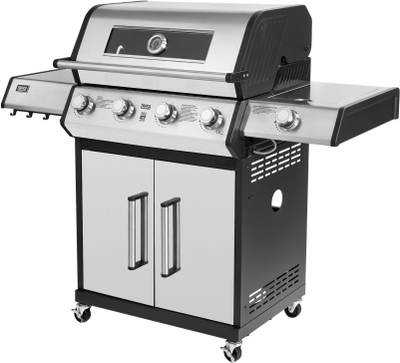 Grill me gaz Teesa BBQ 5006 Master, 5 djegësa, inox, gri