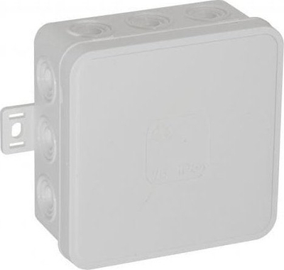 Kuti elektrike sipërfaqësore Viplast 85×85×41 mm, IP54, e bardhë