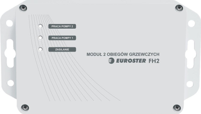 Kontrollues qarqesh ngrohjeje Euroster FH2, për 2 qarqe, montim në mur, gri