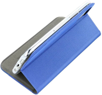 Futrollë libri OEM për Xiaomi Redmi Note 14 Pro 4G, magnet, funksion qëndrimi, blu e çelët