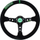 Timon sportiv MTuning Steering Wheel Pro 350mm, offset 80mm, suede i gjelbër