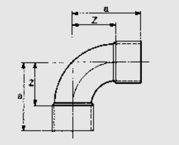 Gyp harkor Conex CU 90 ° 22mm 5002A022000000
