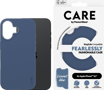 Kllëf telefoni PanzerGlass Fashionable Case, për iPhone 16, që s’e ha goma nga goditjet, transparent