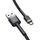 Kabllo USB Baseus Cafule CAMKLF-BG1, micro USB, pëlhurë e gërshetuar, zi gri