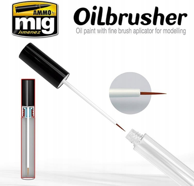 Маслена боја за модели Ammo by Mig Oilbrusher Dust, 10 ml, кафеава