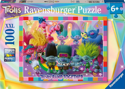 Puzzle Trolls Band Together, 100 copë, 50 x 36 cm, shumëngjyrësh