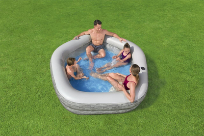 Pishinë Bestway Family Lounge 54423, 213x206x53 cm, për oborr, gri