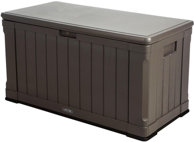 Кутија за складирање за тераса Lifetime Deck Box, 116 gallon, HDPE пластика, кафеава