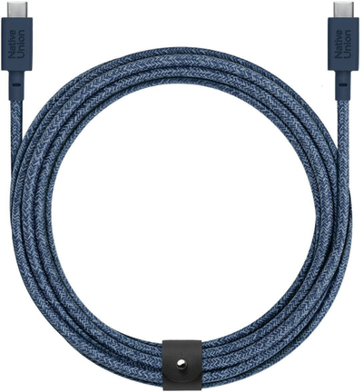 Kabllo karikimi Native Union Belt Cable XL, USB C në USB C, 3m, navy