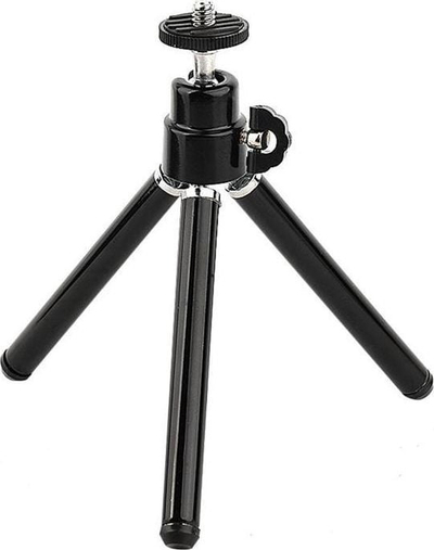 Tripod fotografik ST1B 001, universal 1/4", kompakt, i zi