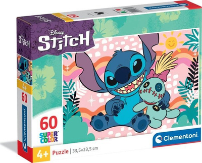 Puzzle Clementoni Stitch 26331, 60 copa, për kalamaj 4–6 vjeç, shumëngjyrësh