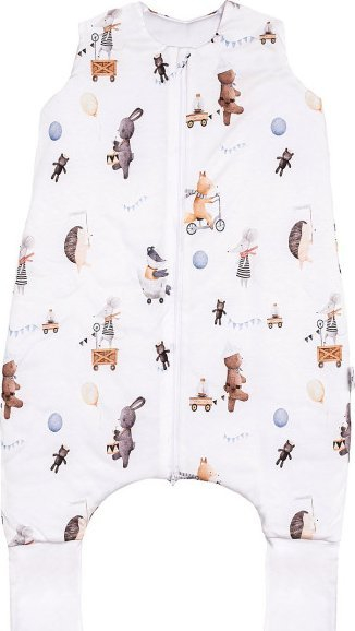 Thes gjumi me këmbë PULP Animals on the Way, 1 TOG, 2-4 vjeç, i bardhë me figura