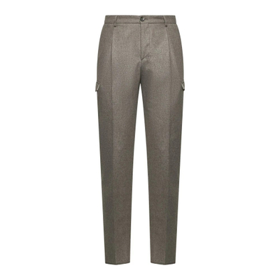 Pantallona Tagliatore slim fit, lesh Virgin, me xhepa, gri
