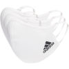 Maskë fytyre Adidas Performance, 3 copë, për meshkuj, e bardhë