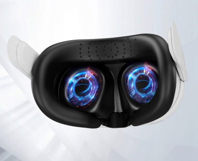 Jastëk për fytyrën te VR Meta Quest 3, jastëk mbrojtës me ajrosje, i zi