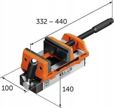 Vegël kapëse magnetike Fein VersaMag, magnet i përhershëm, 100mm