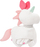 Lodër pelushi Fehn Aiko &amp; Yuki Unicorn, me batanije, 48cm, e bardhë