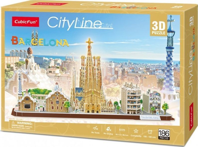 Cubic Fun Barcelona 3D Сложувалка, 186 Парчиња