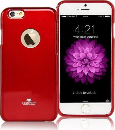 Kapak telefoni Mercury Jelly, material TPU elastik, për Xiaomi Redmi Go, i kuq