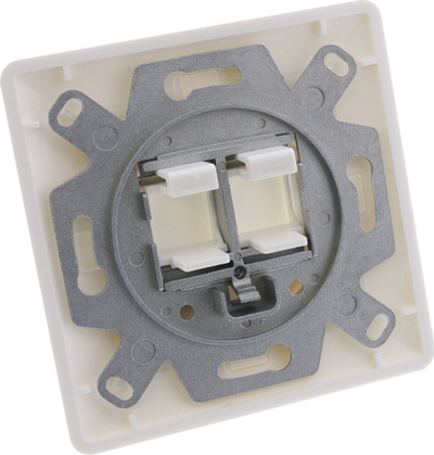 Kornizë InLine Frame Set, për 2 porta RJ45 Keystone, dalje 90°, e bardhë