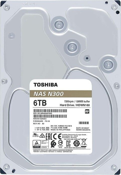 Hard disk Toshiba N300 NAS, 3.5", 6TB, Serial ATA III