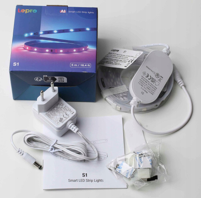 Shirit LED Govee Lepro S1, 5 m, Wi-Fi Bluetooth RGBIC, shumëngjyrësh