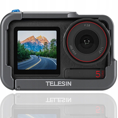 Kornizë mbrojtëse TELESIN për GoPro Hero 9 10 11 12 13, aliazh alumini, xhirim vertikal, e zezë
