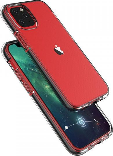 Kllëf telefoni Spring Case për iPhone 12 Mini, xhel TPU, kornizë me shumë ngjyra, transparent