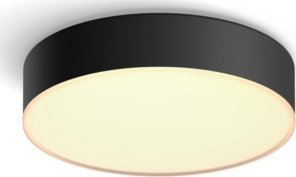 Lampë tavani Philips Hue Enrave S, smart, me dritë të bardhë që rregullohet, e zezë