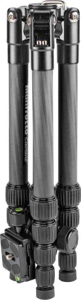 Trekëmbësh foto Manfrotto Element Traveller Carbon Small, lartësia 143 cm, mban deri 4 kg, i zi
