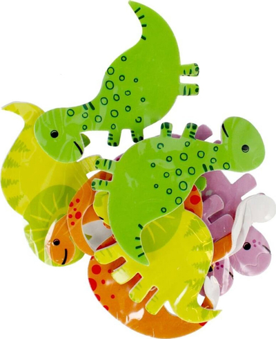 Set ngjitëse dekorative Craft with Fun DINO MIX, EVA shkumë, 10 copë, shumëngjyrëshe