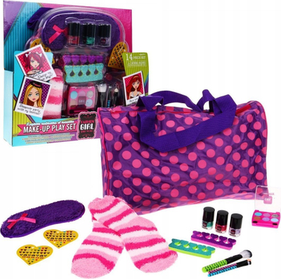 Set manikyr për goca Little Girls DIY Nail Art, me tharëse thonjsh, 3 llakë, rozë