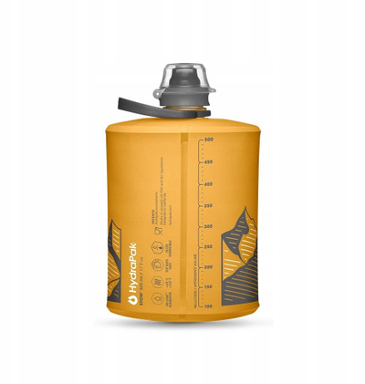Shishe uji Hydrapak Stow, 0.5L, e palosshme, e verdhë portokalli