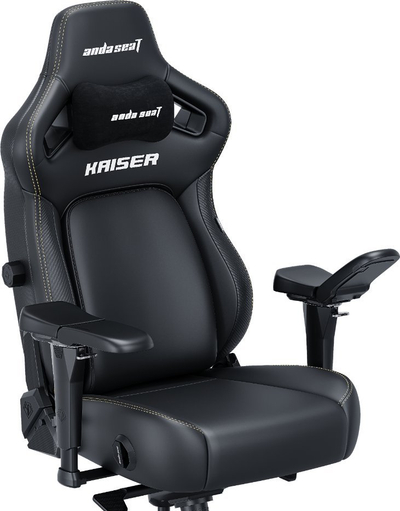Karrige gaming AndaSeat Kaiser 4 Series XL, lëkurë PVC premium, ergonomike, e zezë elegante