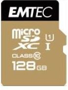 Emtec microSDXC картичка Gold+, 128GB, Class 10, до 85MB/s читање, адаптер вклучен