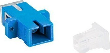 Adapter fibër optike SM SC UPC simplex, set 25 copë, blu transparent