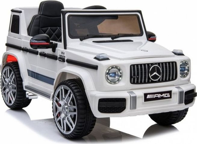 Makinë elektrike për fëmijë Mercedes G63 AMG, licencuar, me telekomandë, e bardhë