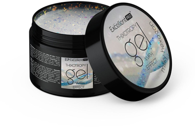 Xhel ndërtues thonjsh Excellent PRO Thixotropy Gel Milky Hexagon, me shkëlqim, 15g, qumështi
